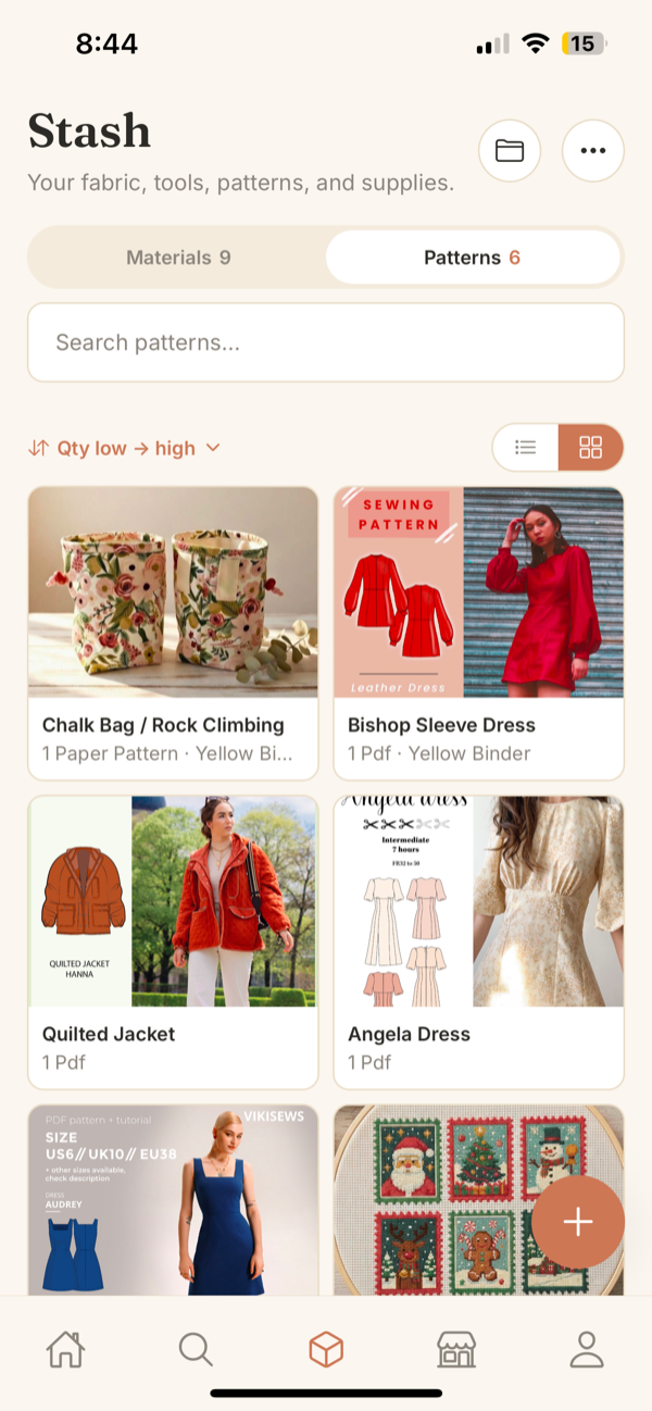 The sewing pattern library
